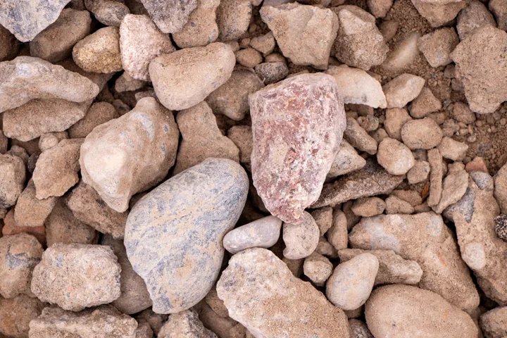 Betonrecycling-Material in Nahaufnahme